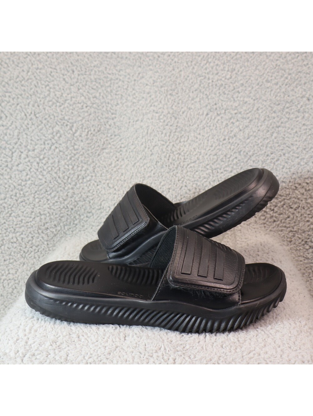 adidas Alphabounce Slide 2.0 Sandals Men Sz 9 Black GY9416